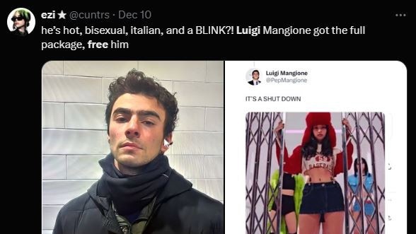 Social media users have fallen head over heels for 'hot assassin' Luigi Mangione. Picture: X