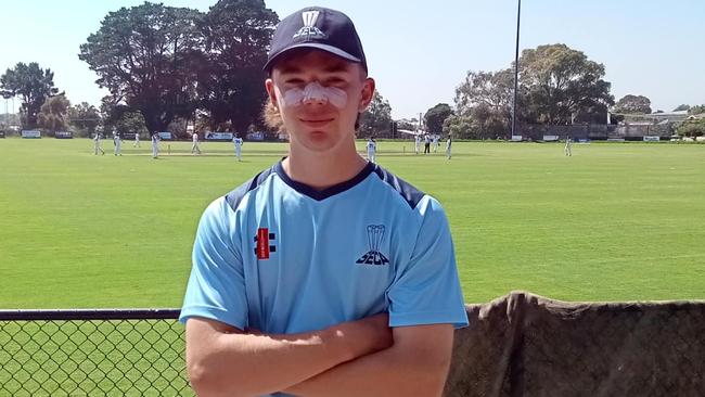 Jethro Cox after scoring his century. Picture: Facebook