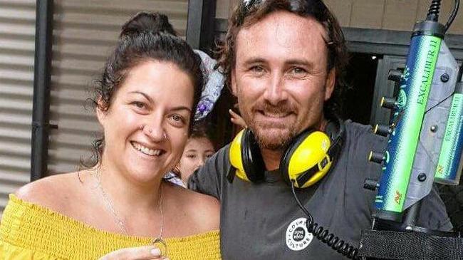 FOUND: Jessica Hart and Beau Da Pra after the diamond ring was located. Picture: Contributed