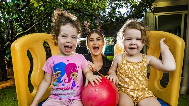 KindiCare Quality Index reveals the the best and worst performing suburbs for long day care across all types of services including long day care, family day care, outside of hours school care and preschool and kindergarten services.HEAD START CHILDRENÃS CENTRE CURRUMBIN QLD - one of the best performing locations in QLD.3-year-olds Layke Rowlands and Isabella Burgess with Educator Shanelle Everest.Picture: NIGEL HALLETT