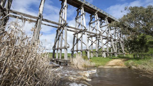 Nimmons timber trestle bridge in Ballarat. Picture: Sarah Matray