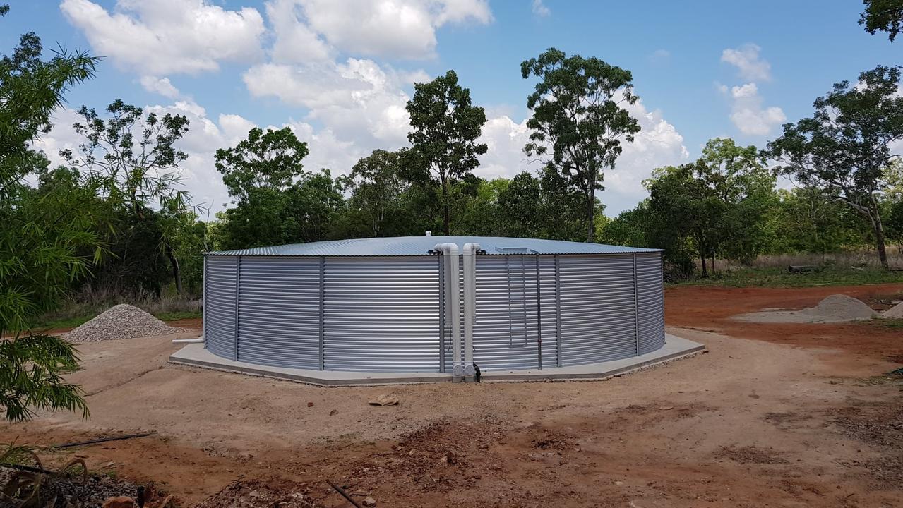 A water tank installation company has been fined after a worker fell into a concrete tank (not pictured here), leaving him paralysed. Picture: Supplied / Facebook