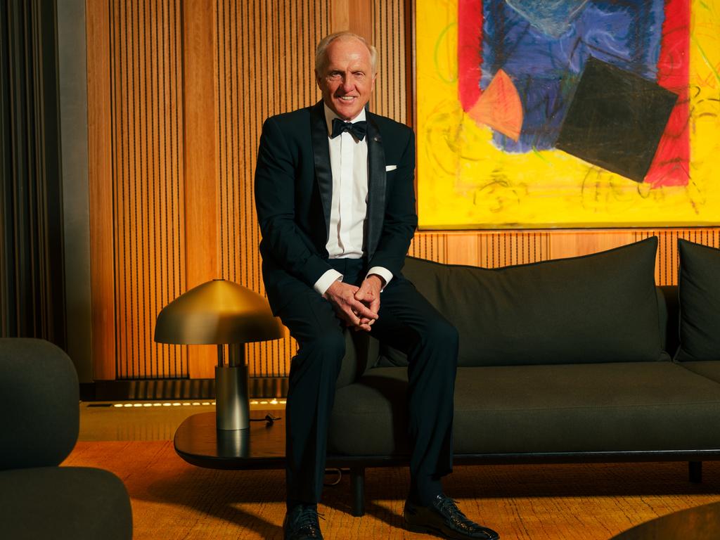 Australian former professional golfer Greg Norman at the Australian Embassy in Washington DC. Picture: Lawren Simmons