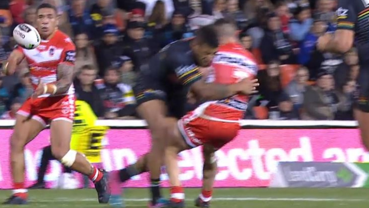 Damien Cook believes Viliame Kikau's hit on Darren Nicholls was not a shoulder charge.