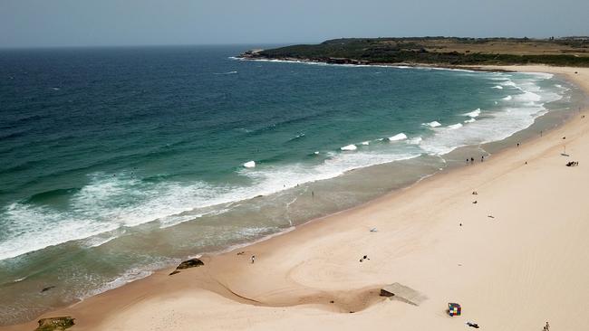 The stormwater overflow pipe on the beach (pictured) flows into the ocean. Picture: Toby Zerna