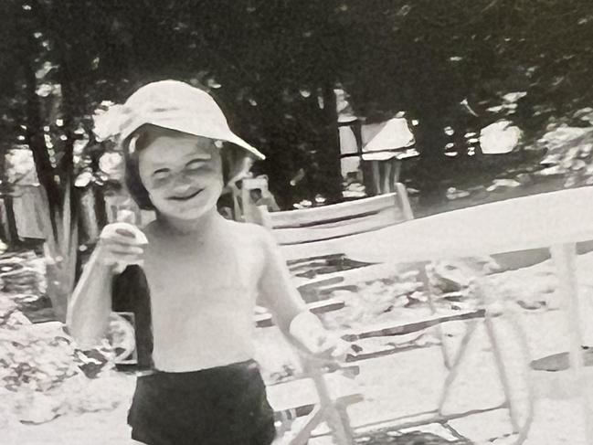 Pictured as a child: Catherine, from Sydney’s eastern suburbs, endured time spent in refugee camps in Europe in the aftermath of World War 11, where he mother was a Holocaust survivor.