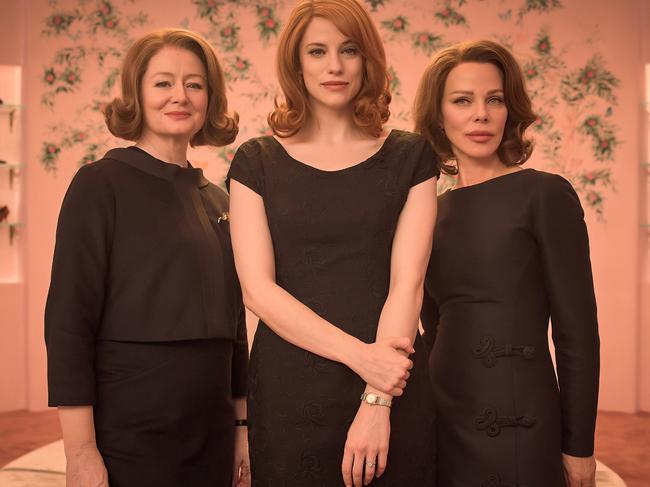 Miranda Otto, Jessica DeGuow and Debi Mazar in the ABC drama Ladies in Black.