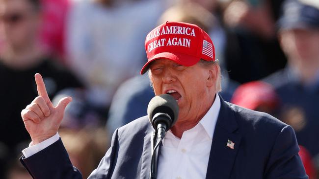 Republican presidential candidate Donald Trump speaks during a on March 16. Picture: AFP