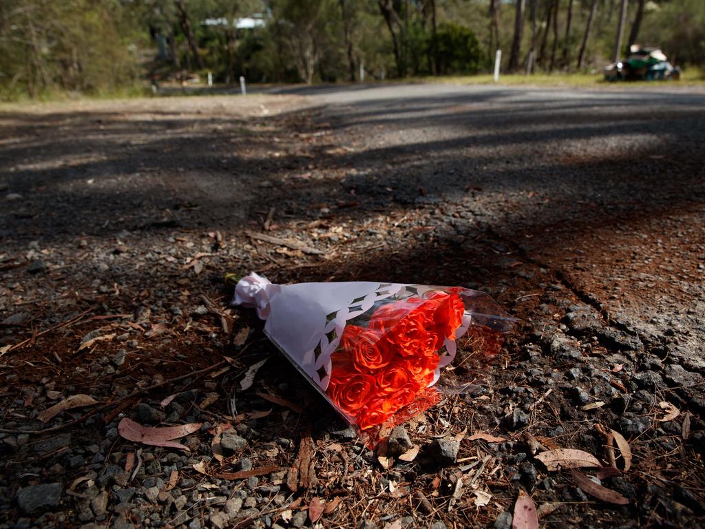 Flowers have been laid at Wilton Park Rd. Picture: NewsWire / Max Mason-Hubers