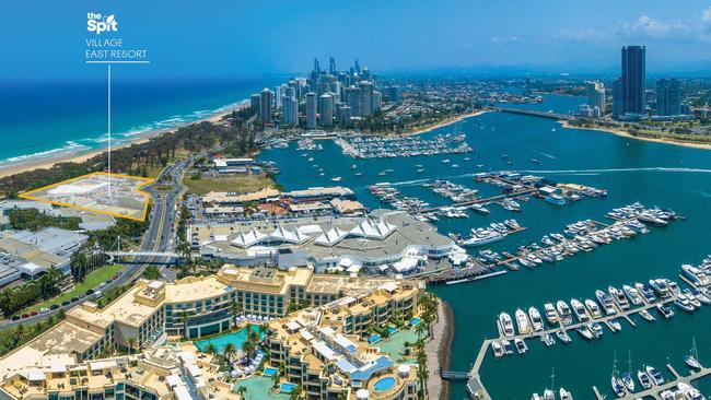 A golden opportunity to develop the last beachfront site on The Spit is expected to draw international interest from development companies, and form part of Queensland’s economic recovery. Photo: Supplied