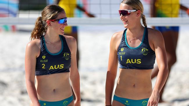 Zajer (#2) has already represented Australia in beach volleyball. Picture: Supplied