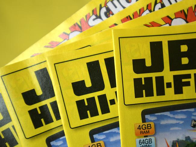 SYDNEY, AUSTRALIA - NewsWire Photos FEBRUARY, 15, 2021:  Advertising material at a JB HI-FI store at Leichhardt in Sydney. Picture: NCA NewsWire/Joel Carrett