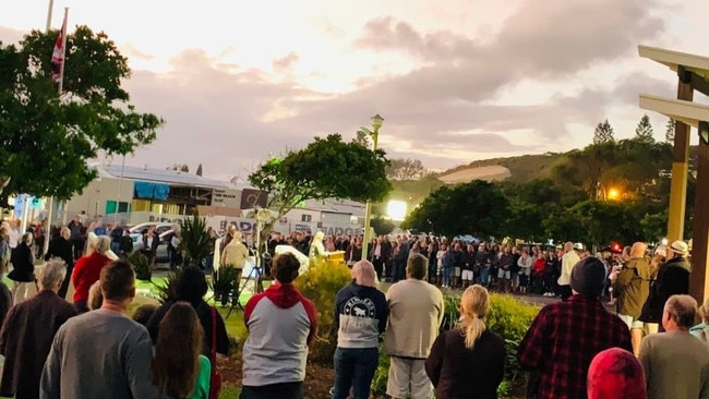 Rainbow Beach Anzac Day dawn service 2022.