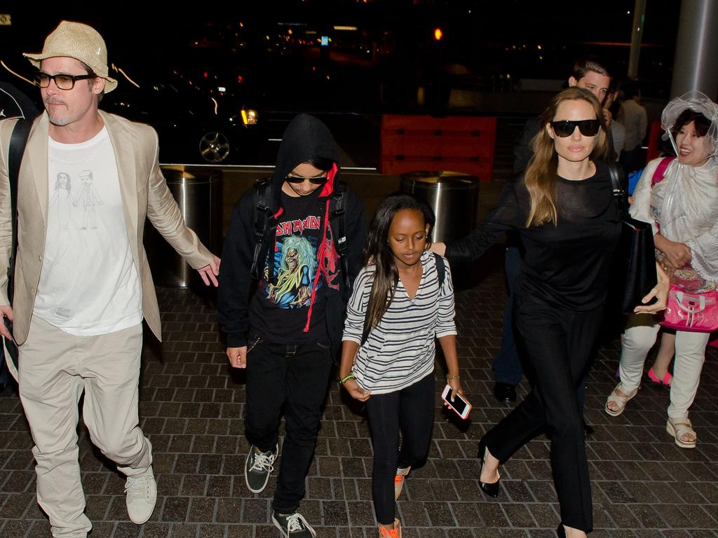Pitt - seen here with his family in 2014 - is reportedly estranged from his children. Picture: GVK/Bauer-Griffin/GC Images