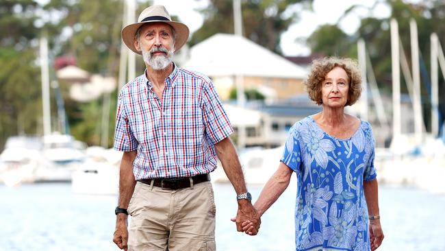 Malcolm Clyde and wife Kathie, who live on Sydney’s northern beaches, are angry about the tax concession changes to their super. Picture: Jane Dempster