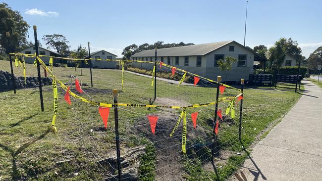 A plot of the taped-off sections of the Georges Heights BMX track.