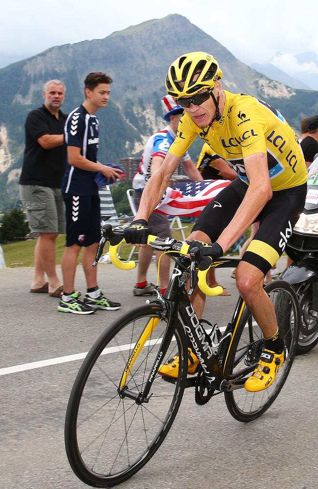 Froome in action during Stage 19 of the TDF. Photo: Sarah Reed.