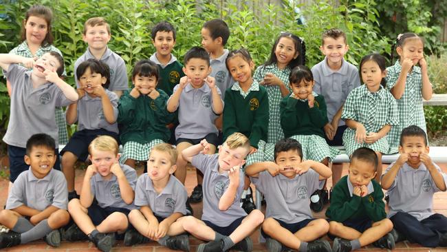 St Francis Xavier College 2025 preps front Daniel Khy Lout, Noah Everett, Levi Ivancic, Taeyn Cutler, Tasiser Payklayhser, Eddy Toobo, Caleb Pehhtoo. Middle Liam Cox, Emmanuelle Jimenez, Ehmee Suaung, Kyrie Dy, Emma Sharma, Rosemariya Twinkle, Kerry Nehneh. Back Sophia Nikpourian, Tama Gluzman, Aviraj Singh, Kellen Truong, Vienna Coronado, Cooper Patterson, Francelle De Leon