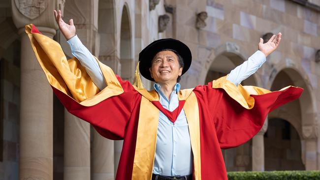 Retiring Li Cunxin celebrates ahead of receiving his honorary doctorate from the University of Queensland on Monday. Picture: David Kelly