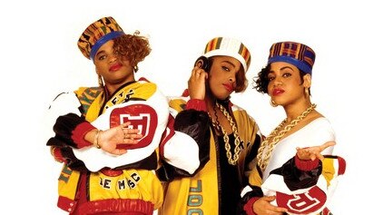 Hip hop duo Salt-N-Pepa with DJ Spinderella (C) in 1987.