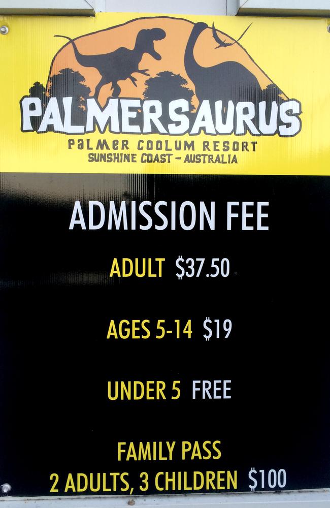 Entry costs to Palmersaurus. Picture: Nathan Edwards