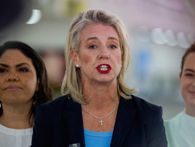 Shadow Transport Minister Bridget McKenzie as Dutton Coalition Government has pledged cheaper Top End airfares by removing the laws that prevent foreign airlines from landing in Darwin to collect passengers for domestic destinations. Picture: Pema Tamang Pakhrin
