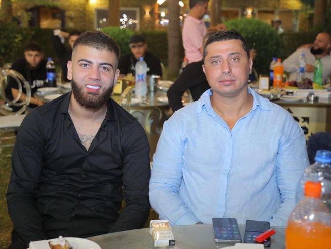 Mohamad Arnaout says the publication of this picture – featuring him with Bilal Haouchar (right) at a wedding in Lebanon last year – has reignited concerns for his safety. He says he is not associated with Haouchar in any way.