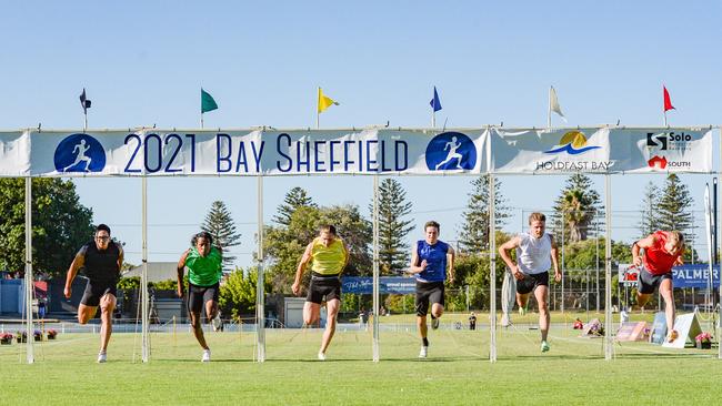 The 2021 Bay Sheffield 120m men's final. Picture: Brenton Edwards