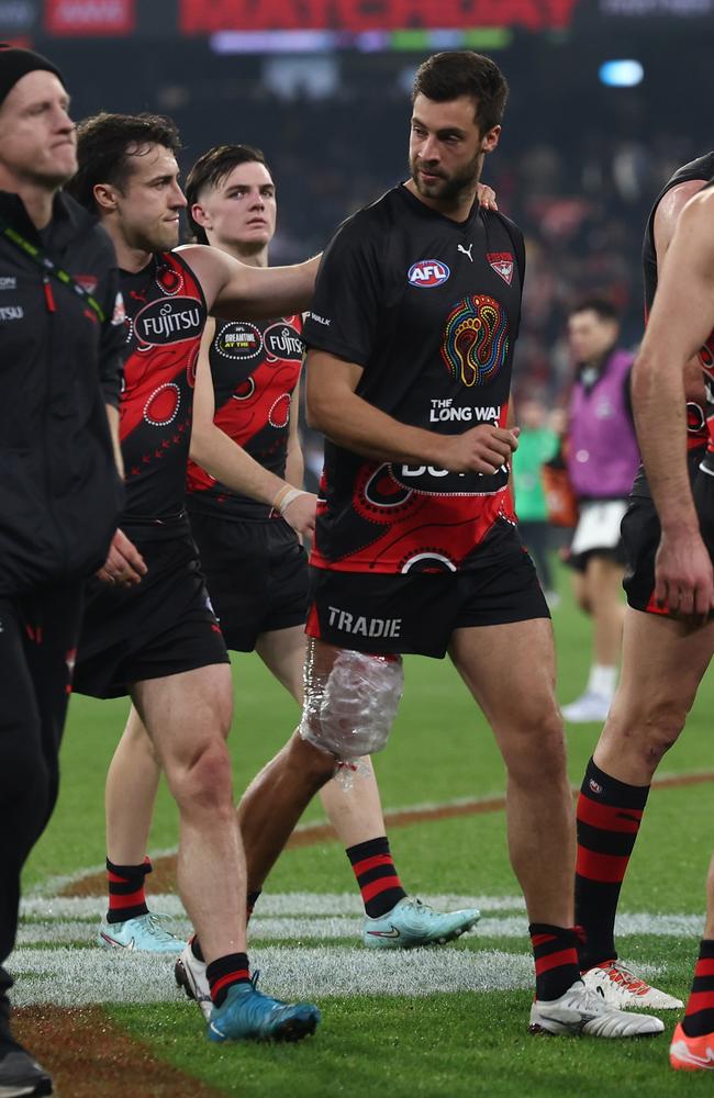 Essendon’s key position stocks continue to fall. Picture: Getty Images
