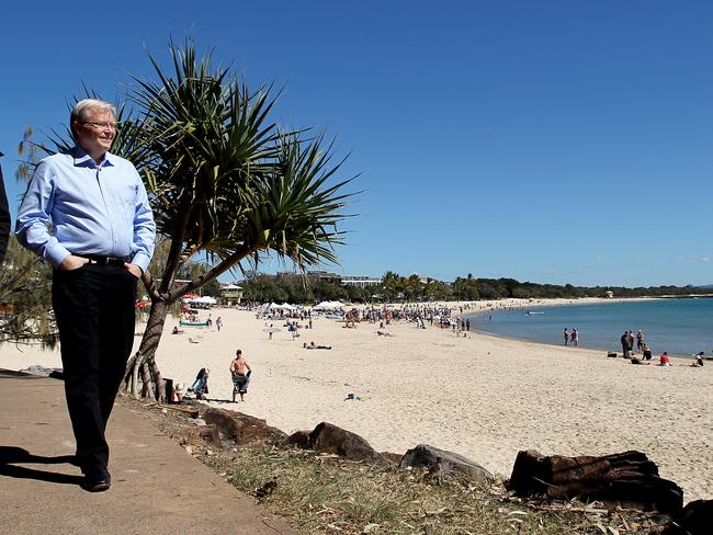 Kevin Rudd has had a long love affair with Noosa. Picture: Mark Calleja