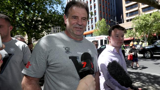 CFMEU Victorian secretary John Setka at a rally today. Picture: AAP