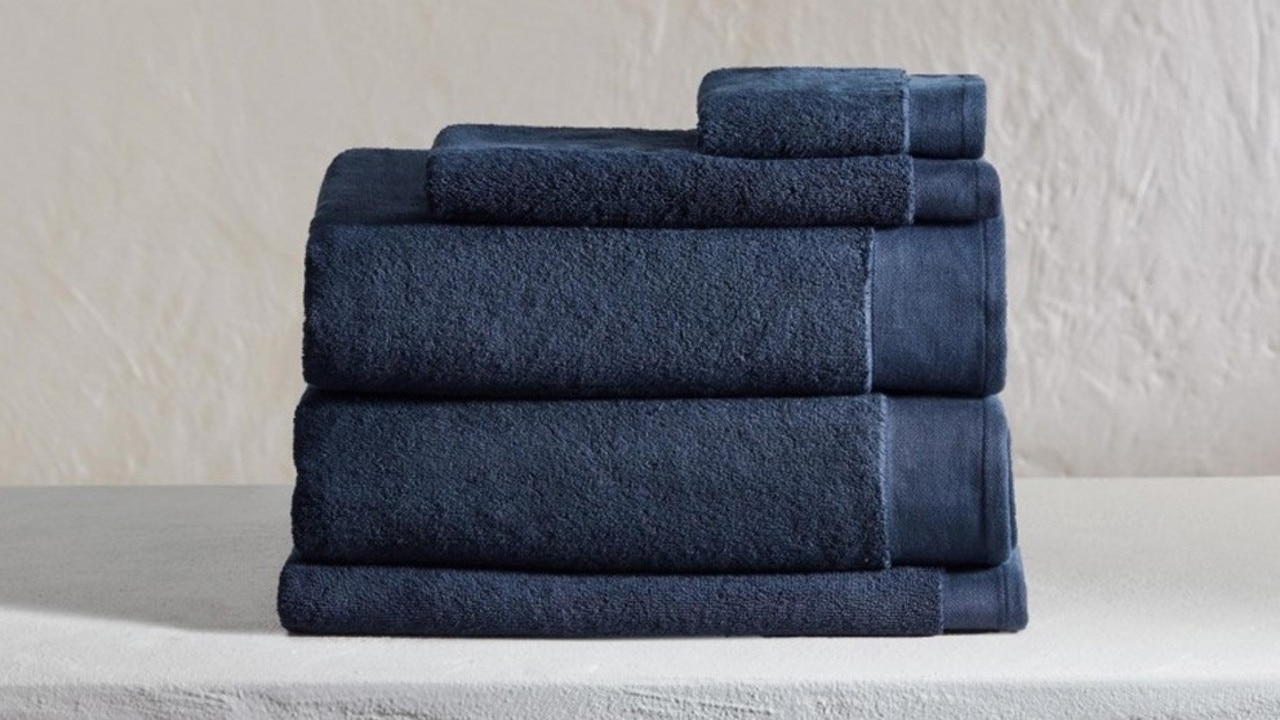 Sheridan Luxury Retreat Midnight Towels. Picture: Domayne