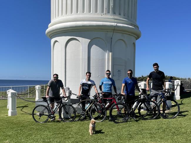 Kevin Doyle and friends cycled from Royal North Shore Hospital to Wollongong to raise funds in memory of his daughter Roseanna who was stillborn.