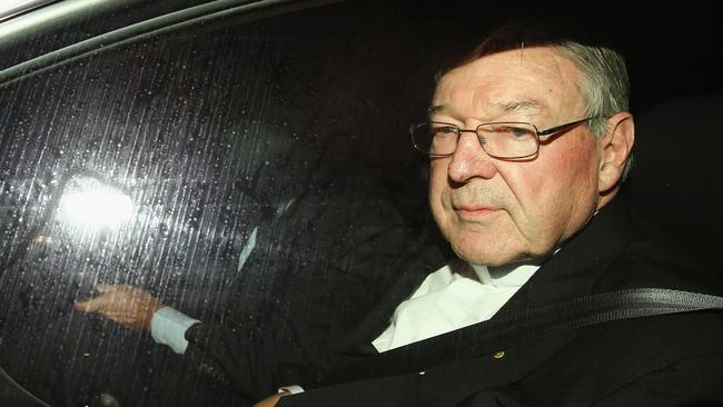 Cardinal George Pell arriving for his appearance at the Royal Commission on March 26, 2014, in Sydney, Australia. Picture: Don Arnold/Getty Images