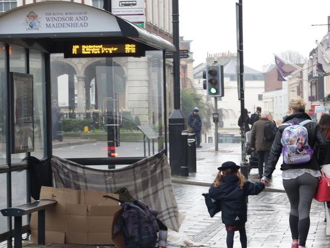 The gloomy streets of Windsor. Picture: Ella Pellegrini