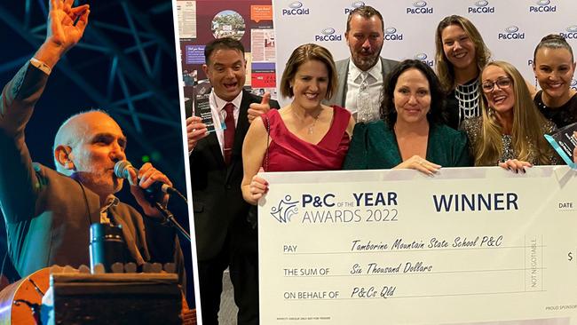 Members of the Tamborine Mountain State School P&C celebrate after being named best in Queensland.