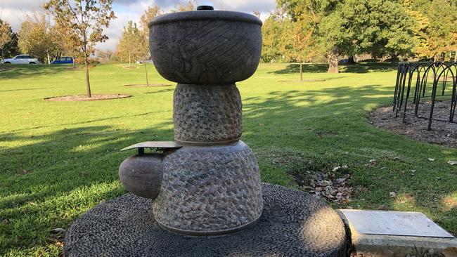 The John Reedman drinking fountain outside Adelaide Oval.