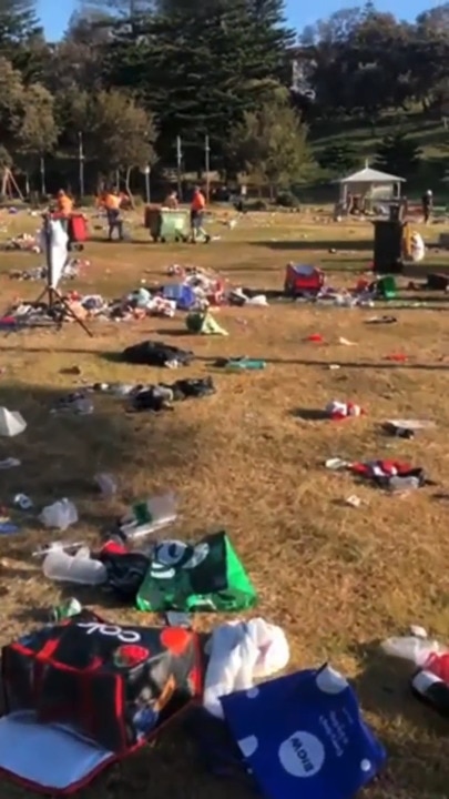 Popular eastern suburbs beach trashed by partygoers on Christmas eve