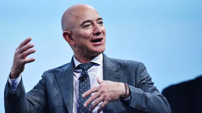 Jeff Bezos sold a total of $US3.4 billion in Amazon shares in the first week of February, shortly before the stock market peaked. Picture: AFP