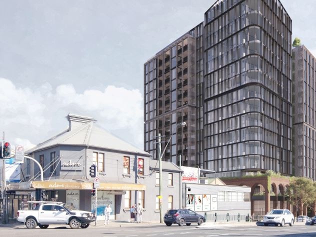 An artists impression of the proposed 16-storey complex currently in front of the NSW Planning Department.