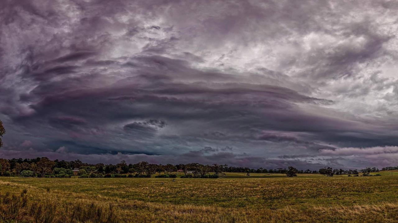 Storm clouds at Panorama, in the southern foothills. Picture: Patrick Wynne