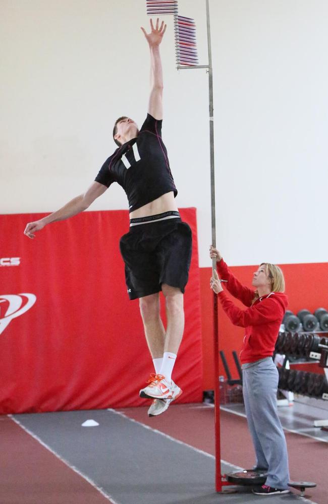 Mason Cox has a natural advantage in the vertical jump.