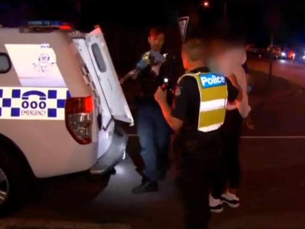 Five teens were arrested by police after a wild chase through Melbourne’s east. Picture: 7News