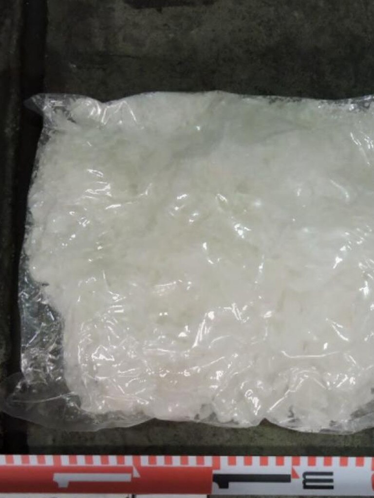 Meth found during the Bowhill raid. Picture: AFP