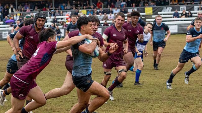 Action in the match between the top rugby Academy players last year. Pic: Rchard Li