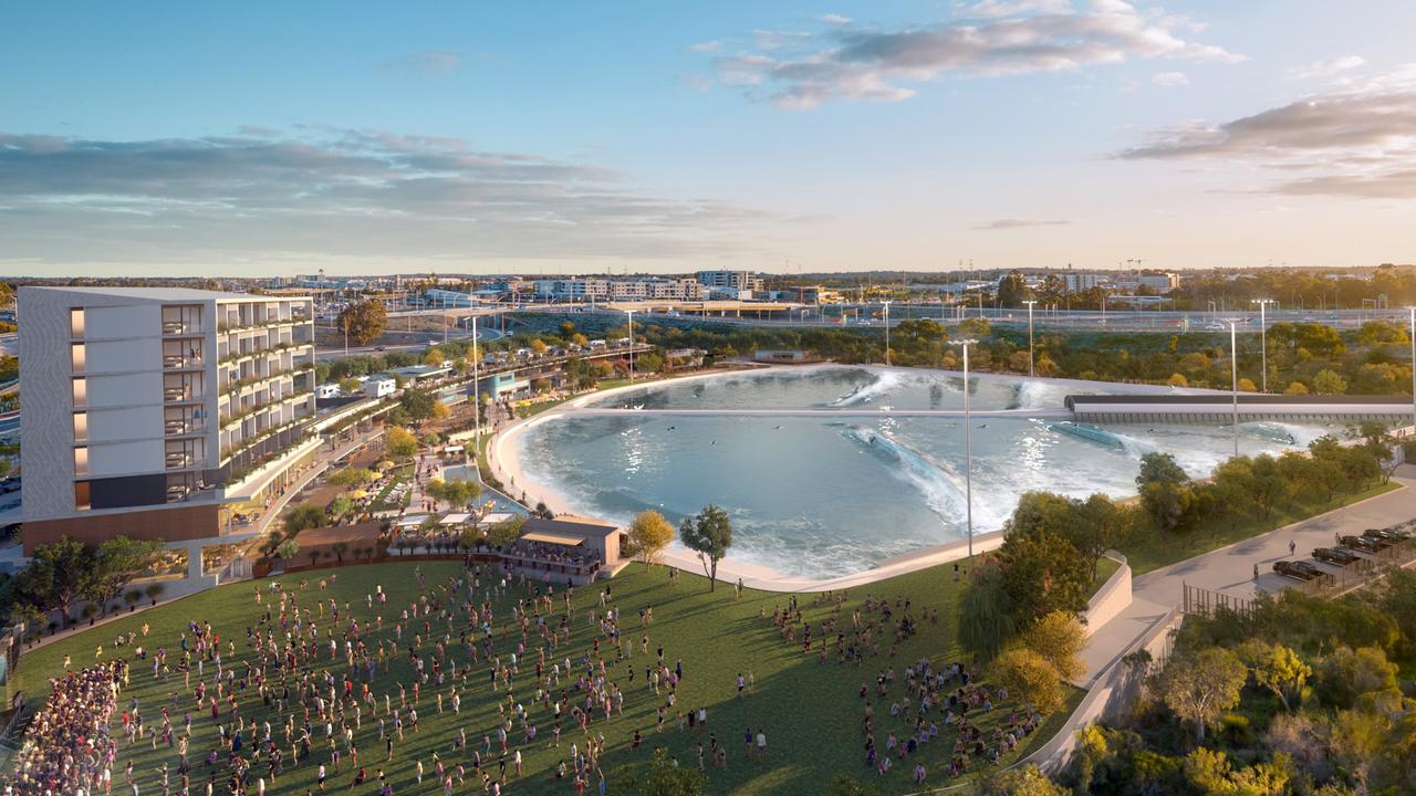 An artist’s impression of the proposed Perth Surf Park. Photo: Supplied