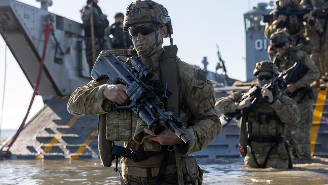 Australian soldiers during a training exercise in Queensland.