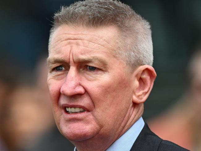 MELBOURNE, AUSTRALIA - AUGUST 12: Rob Montgomery is seen on his first Saturday metro meeting as Chairman of Stewards  during Melbourne Racing at Moonee Valley Racecourse on August 12, 2023 in Melbourne, Australia. (Photo by Vince Caligiuri/Getty Images)