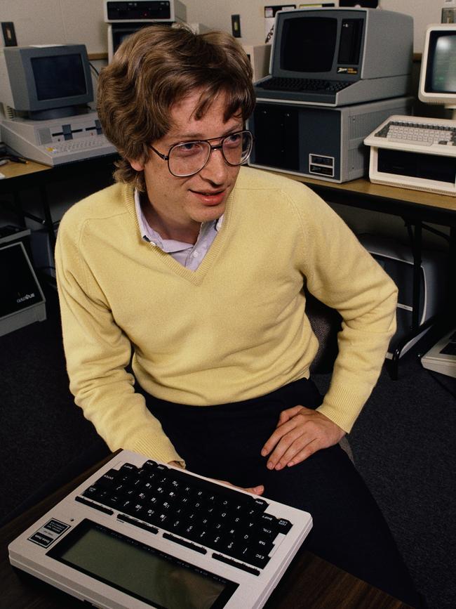 Tech giant Bill Gates admits he became obsessed with projects when he was growing up. Picture: Doug Wilson / Corbis via Getty