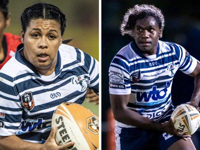 Latoniya Norris and Antonio James in the 2024 NRL NT semi finals.